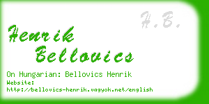 henrik bellovics business card